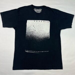 Vesania Band T-Shirt Sz Large Extreme Metal Black Golden Short Sleeve A9